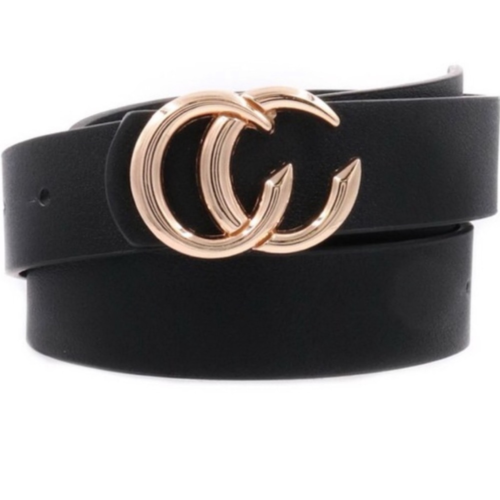 Black Vegan Leather Belt
